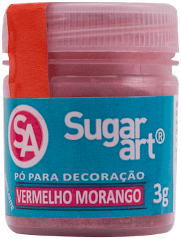 Glitter para decoração Vermelho Morango brilho para decoração, pó para decoração, glitter para decoração glitter decorativo Sugar art