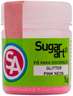 glitter para decoração sugar art cor pink neon brilho para decoração, pó para decoração, glitter para decoração