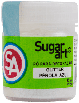 glitter para decoração sugar art cor glitter perola azul brilho para decoração, pó para decoração, glitter para decoração