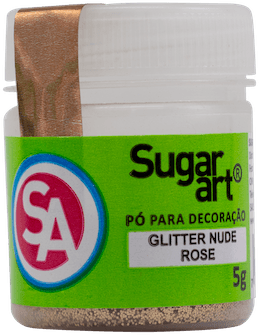 Glitter para decoração Nude Rose brilho para decoração, pó para decoração, glitter para decoração Sugar art