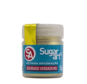 po para decoraçao sugar art cor dourado verdadeiro