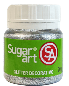 glitter prata 20g sugar art para decoração Pó para decoração , glitter para decoração, glitter para decorativo pó decorativo Sugar art