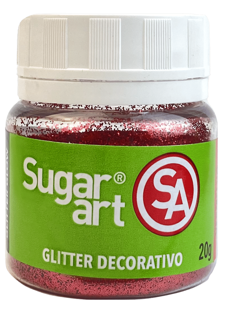 glitter vermelho 20g sugar art para decoração Pó para decoração , glitter para decoração, glitter para decorativo pó decorativo Sugar art