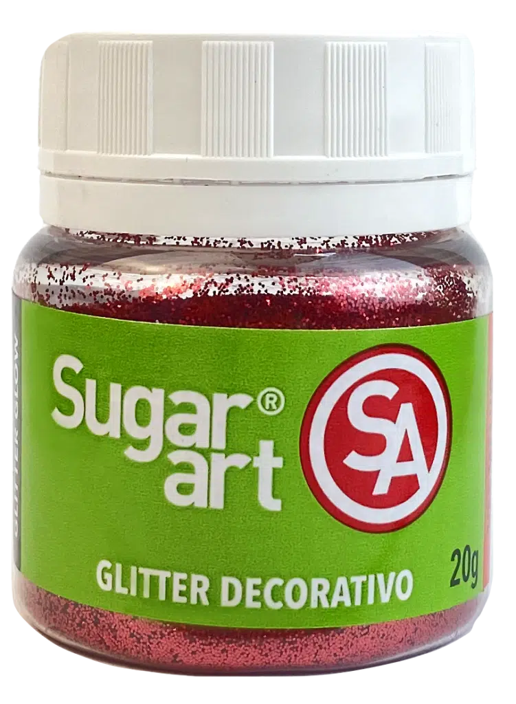 glitter vermelho 20g sugar art para decoração Pó para decoração , glitter para decoração, glitter para decorativo pó decorativo Sugar art