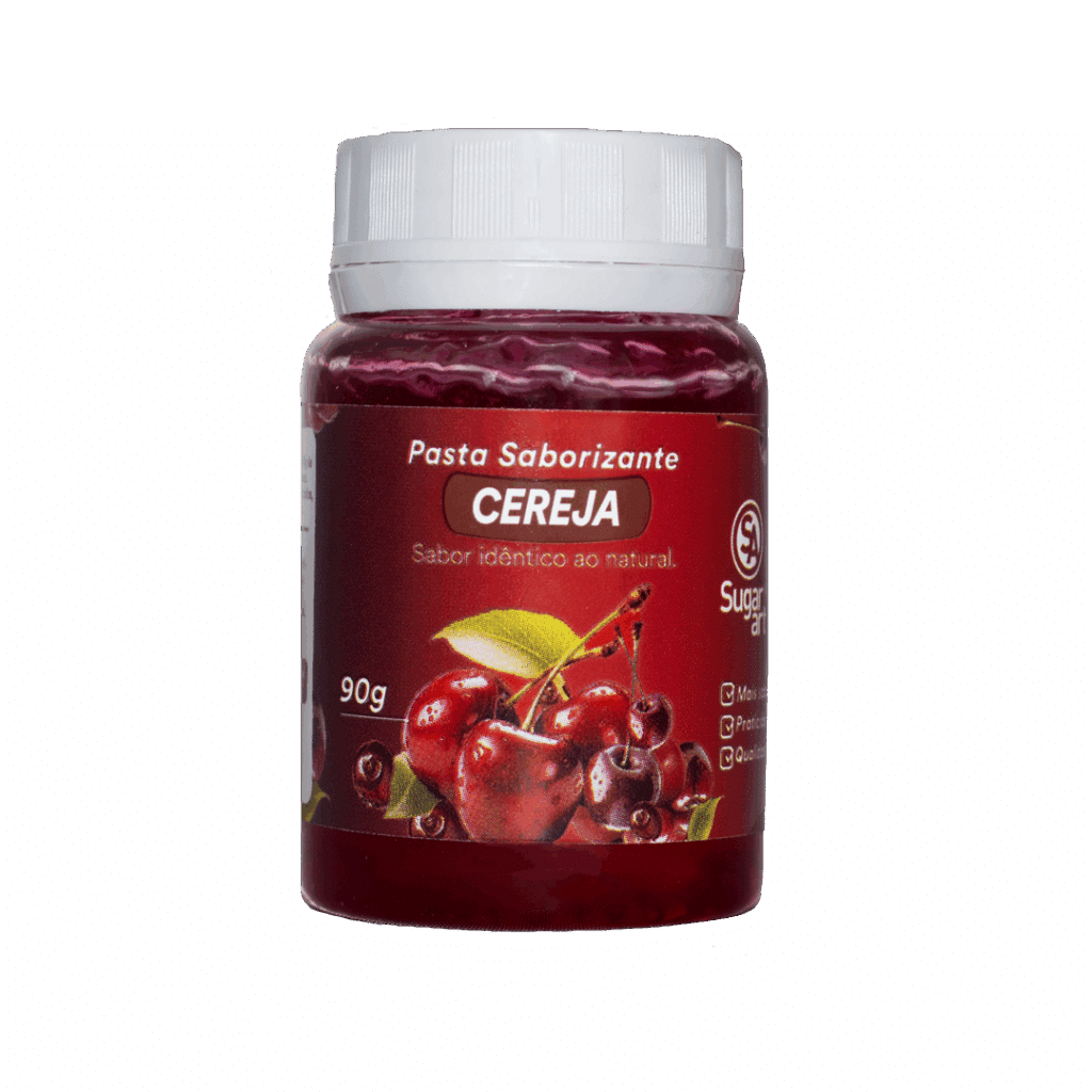 A Pasta de Cereja Sugar Art oferece sabor intenso, textura cremosa e cor vibrante para bolos, recheios, mousses e sobremesas marcantes.