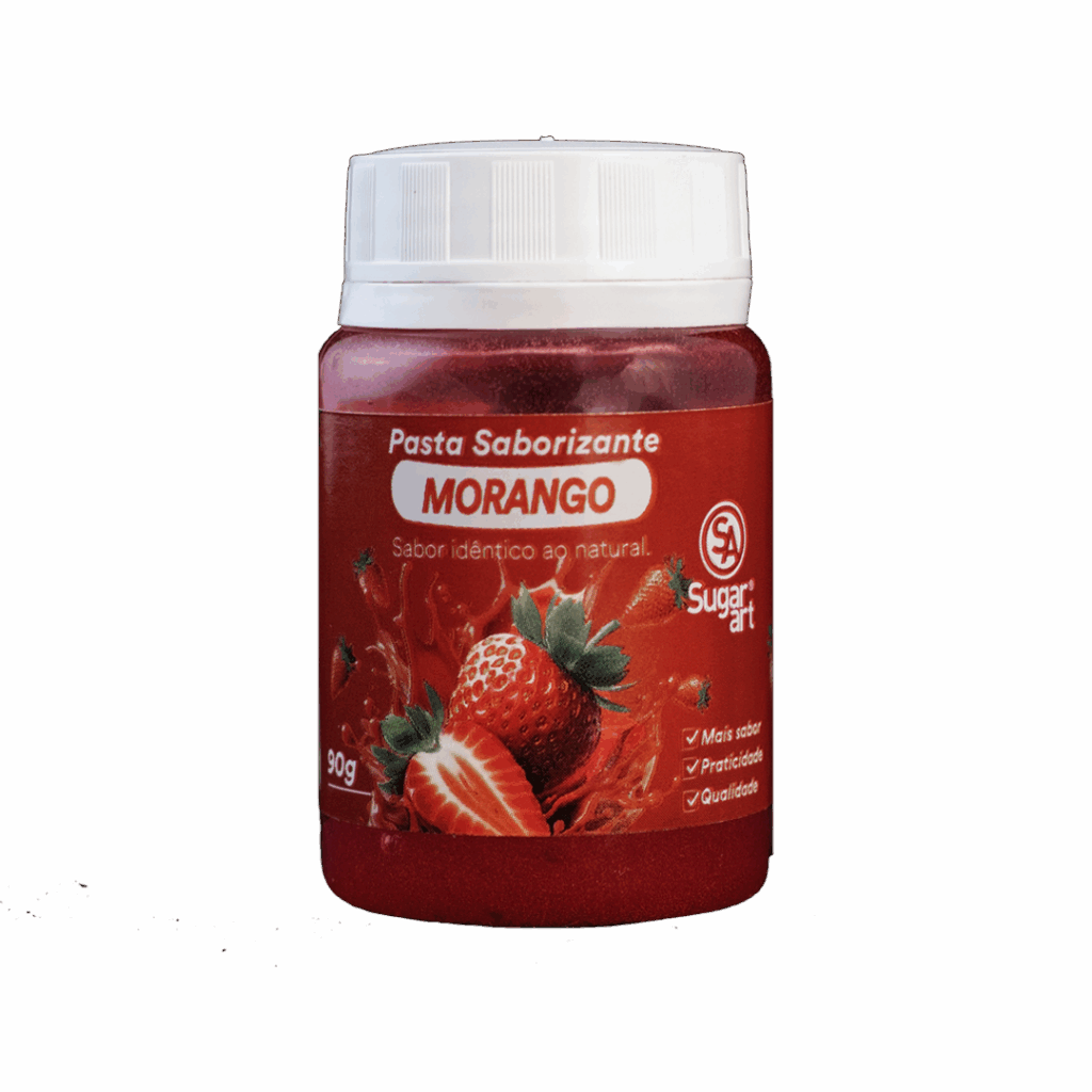 Pasta Saborizante de Morango Sugar Art Sabor intenso, aroma fresco e cor vibrante! Ideal para bolos, recheios e sobremesas irresistíveis.