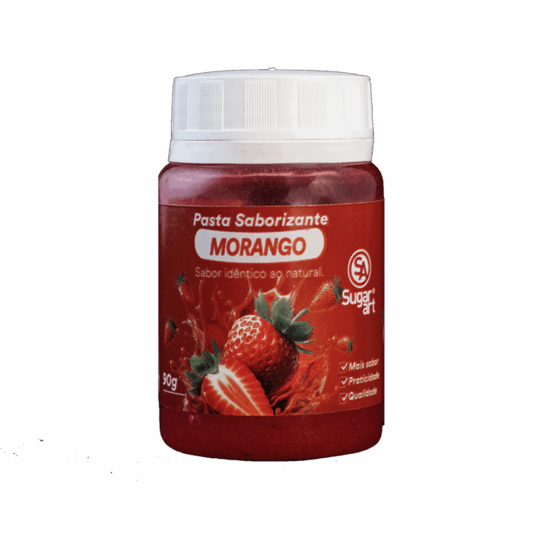 Pasta Saborizante de Morango Sugar Art Sabor intenso, aroma fresco e cor vibrante! Ideal para bolos, recheios e sobremesas irresistíveis.